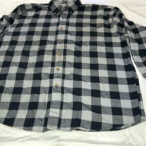 Brazos Work Force Series, Large, Black Plaid Flannel
